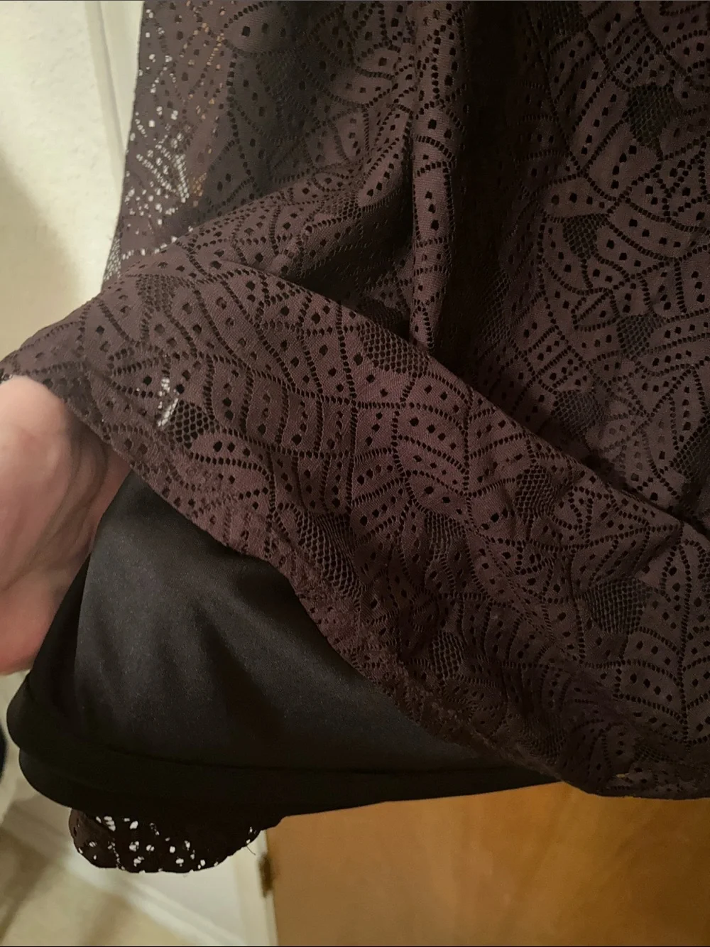 Women’s Dark brown Lace A-Line Skirt. 14